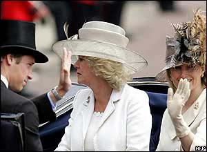 Prince William, the Duchess of Cornwall and Countess of Wessex