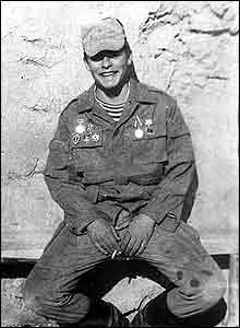 Soldier Andrei Bordyug 'leaving Afghanistan' (photo courtesy of afghanwar.spb.ru)