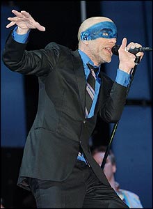REM's Michael Stipe at the Isle of Wight Festival