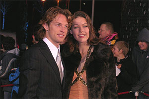 Jenson Button and Louise Griffiths