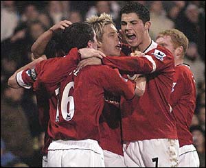 Alan Smith celebrates