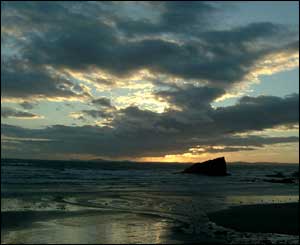 St Bride's Bay at the end of a long day, taken from Broad Haven, looking towards St Davids, Pembrokeshire (Philip Whitehouse)