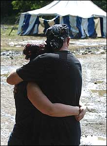 Waterlogged campsite