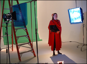 Blue screen work to superimpose special effects and detailed backgrounds was used in much of the film. More than 30 digital artists and animators worked on the production.