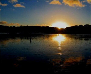 Sunset over Saundersfoot beach, taken from Coppit Hall, by Richard Evans, Pembroke Dock
