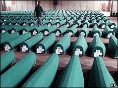 Morgue in the memorial centre Potocari, near Srebrenica