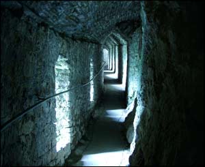 A view coming up out of the cave below Carreg Cennan Castle, near Llandeilo (Russell Patterson) 