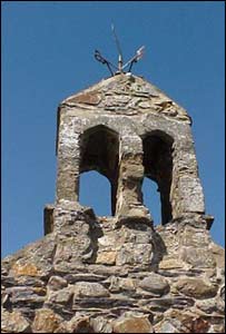 Anne Williams from Stafford sent in this picture of the tower of the 12th Century church at Cwm-yr-Eglwys