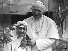 Pope and Mother Teresa - Calcutta 1986
