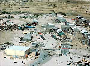 The ruins of the town of Xaafaun, on the Somali coast