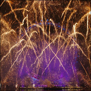 Fireworks at London Eye