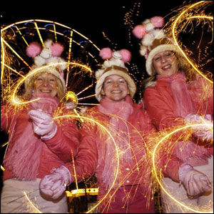 Revellers in Edinburgh