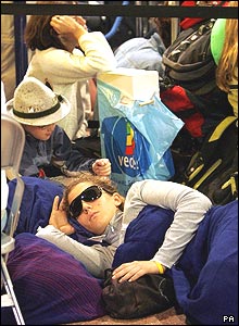 Passengers at Heathrow Airport