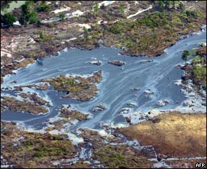 Aerial view of polluted water in Meulaboh city, 2 Jan