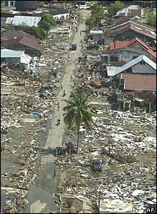 Meulaboh, 250km south-east of Banda Aceh