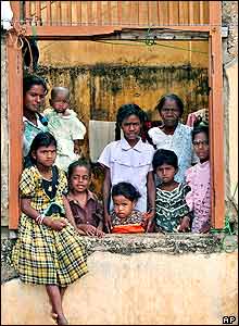 Family in north-eastern Sri Lanka