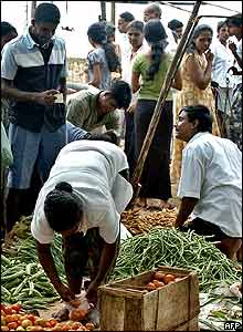 Market in Kogalla, south-western Sri Lanka