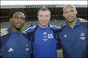 Celestine Babayaro, Graeme Souness and Jean-Alain Boumsong