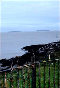 Flat Holm and Steep Holm from the cliftops at Penarth (John Parker, Cardiff)