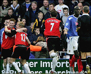 Morten Gamst Pedersen celebrates his winner