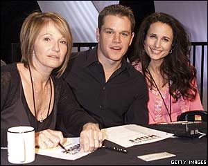 Ellen Barkin, Matt Damon and Andi McDowell 