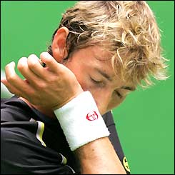 Juan Carlos Ferrero in action