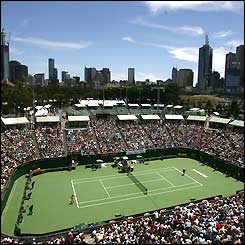 A general view over Melbourne Park