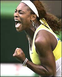 Serena Williams in action