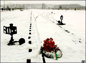 Wreath at Auschwitz