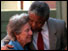 Anti-apartheid activist Helen Suzman and Nelson Mandela