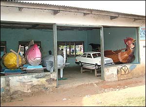 Isaac's coffin showroom (Picture: Nicky Barranger)