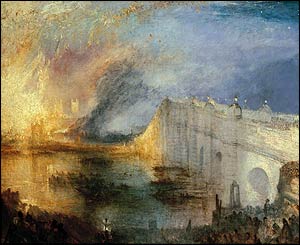 Turner - Burning of the House of Lords, at Tate Britain 