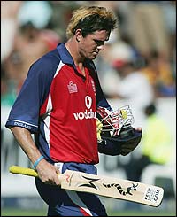 Kevin Pietersen is dismissed