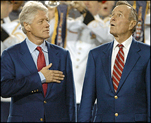 Bill Clinton and George Bush Snr