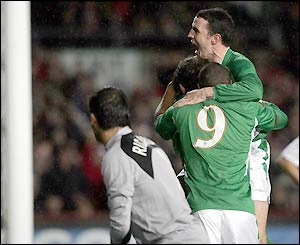 The Republic of Ireland take a 21st-minute lead