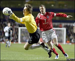 David Beckham retains his place in the starting line-up at Villa Park