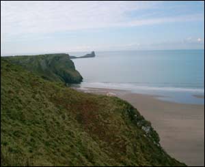 Beautiful winter sunshine above Rhossili beach (Stuart Jones)