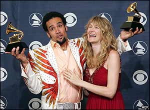 Ben Harper with wife Laura Dern at Grammys