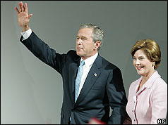 George Bush and wife Laura