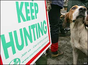 Hunt supporters
