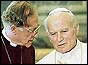 Archbishop Dr Robert Runcie and Pope John Paul II