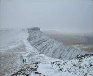 An icy Corn Ddu from Pen-Y-Fan, sent in by Tim Morris