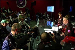 Mission control press briefing (AP)