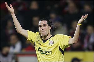 Garcia celebrates his second goal