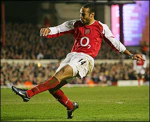 Henry scores for Arsenal