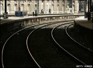 An empty train station in Paris, France