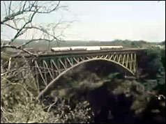 Train on Victoria Falls Bridge
