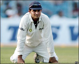 Sourav Ganguly is left on hid knees by some high quality batting