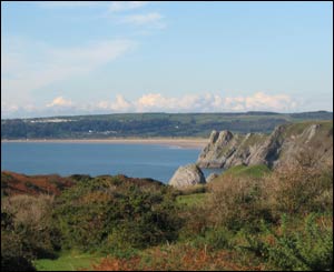 Louise Calder, from Hertfordshire was keen to publish this shot of Three Cliffs to Oxwich on Gower for her friend Pat Jones from Aberystwyth