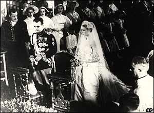 Marriage of Rainier to Grace Kelly in 1956